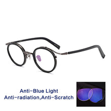 Load image into Gallery viewer, Vintage Acetate Round Glasses Frame Men  Myopia Prescription Optical Eyeglasses Frame Women Retro Photochromic Eyewear