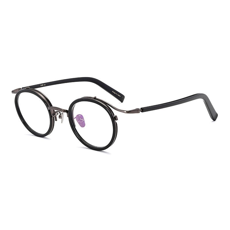 Vintage Acetate Round Glasses Frame Men  Myopia Prescription Optical Eyeglasses Frame Women Retro Photochromic Eyewear