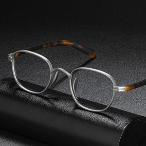 Vintage Acetate Titanium Eyeglasses Frame Men  Retro Square Prescription Optical Glasses Frame Women Myopia Eyewear Male