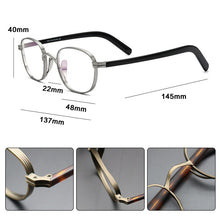 Load image into Gallery viewer, Vintage Acetate Titanium Eyeglasses Frame Men  Retro Square Prescription Optical Glasses Frame Women Myopia Eyewear Male