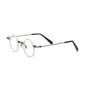Vintage Acetate Titanium Glasses Frame Men 2023 Round Prescription Optical Eyeglasses Women  Brand Transparent Eyewear