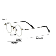 Load image into Gallery viewer, Vintage Acetate Titanium Glasses Frame Men 2023 Round Prescription Optical Eyeglasses Women  Brand Transparent Eyewear
