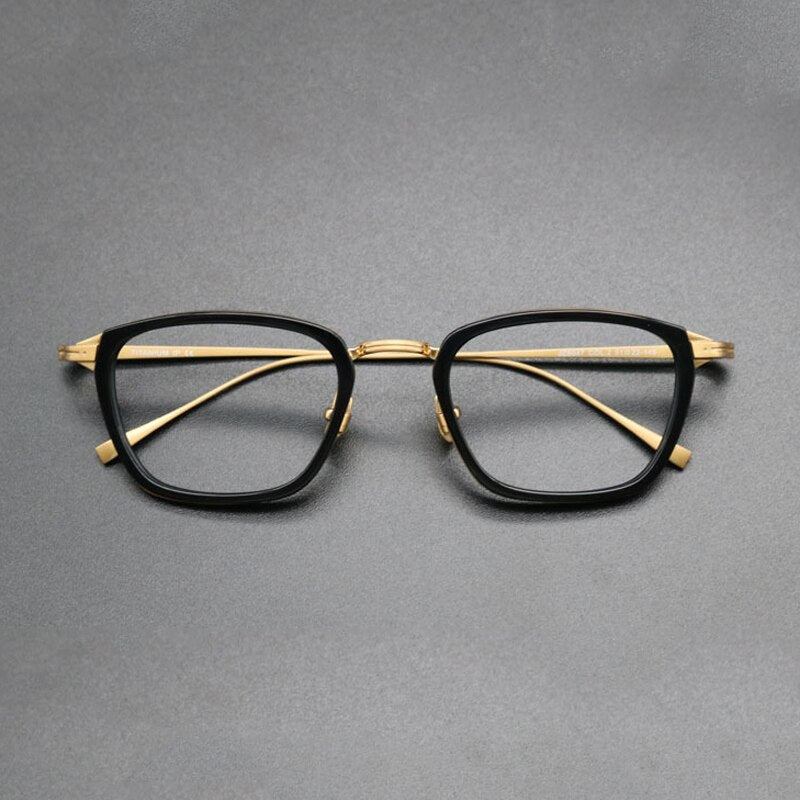 Vintage Acetate Titanium Glasses Frame Men Square Myopia Prescription Optical Eyeglasses Frame Women 2023  Eyewear