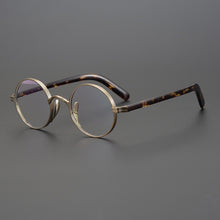 Load image into Gallery viewer, Vintage Acetate Titanium Glasses Frame Men Women Small Round Prescription Optical Myopia Eyeglasses Frame  Brand Eyewear