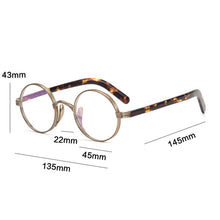 Load image into Gallery viewer, Vintage Acetate Titanium Glasses Frame Men Women Small Round Prescription Optical Myopia Eyeglasses Frame  Brand Eyewear