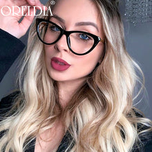 Load image into Gallery viewer, Vintage Anti-Blue Cat Eye Glasses Frames 2023 Women Men Optical Glasses Computer Eyewear TR90 Ultralight Titanium Glasses UV400