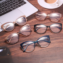 Load image into Gallery viewer, Vintage Anti-Blue Cat Eye Glasses Frames 2023 Women Men Optical Glasses Computer Eyewear TR90 Ultralight Titanium Glasses UV400