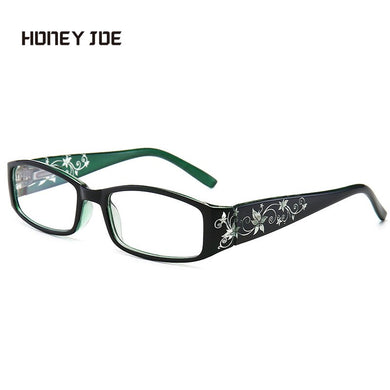 Vintage Anti Blue Light Reading Glasses Men Women Floral Spring Hinge Presbyopic Hyperopia Eyeglasses Wide Leg  +1.0 - +4.0