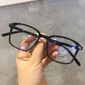 Vintage Anti-Blue Light Square Eyeglasses Men and Women Optical Myopia Plastic Glasses Frame Computer Eyewear