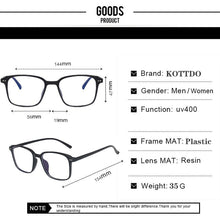 Load image into Gallery viewer, Vintage Anti-Blue Light Square Eyeglasses Men and Women Optical Myopia Plastic Glasses Frame Computer Eyewear