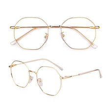 Load image into Gallery viewer, Vintage Anti Blue light Glasses Frame Octagonal Lens Myopia Optical Mirror Simple Metal Women Men Transparent Eyewear Frames