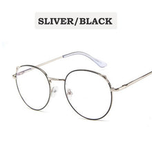 Load image into Gallery viewer, Vintage Anti Blue light Glasses Frame Round Lens Myopia Optical Mirror Simple Metal Women Men Transparent Eyewear Frames