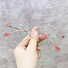 Load image into Gallery viewer, Vintage Anti Blue light Glasses Frame Round Lens Myopia Optical Mirror Simple Metal Women Men Transparent Eyewear Frames