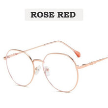 Load image into Gallery viewer, Vintage Anti Blue light Glasses Frame Round Lens Myopia Optical Mirror Simple Metal Women Men Transparent Eyewear Frames