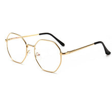 Load image into Gallery viewer, Vintage Anti Blue light Glasses Frame Round Lens Myopia Optical Mirror Simple Metal Women Men Transparent Eyewear Frames