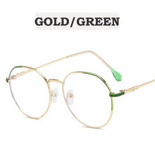 Load image into Gallery viewer, Vintage Anti Blue light Glasses Frame Round Lens Myopia Optical Mirror Simple Metal Women Men Transparent Eyewear Frames