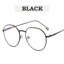 Load image into Gallery viewer, Vintage Anti Blue light Glasses Frame Round Lens Myopia Optical Mirror Simple Metal Women Men Transparent Eyewear Frames