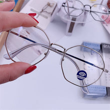 Load image into Gallery viewer, Vintage Anti Blue light Glasses Frame Round Lens Myopia Optical Mirror Simple Metal Women Men Transparent Eyewear Frames