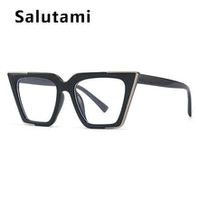 Load image into Gallery viewer, Vintage Anti-blue Light Cat Eye Glasses Frame For Women Square Metal Interlayer Square Computer Eyeglasses Female Shades