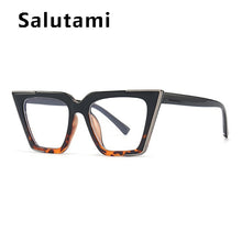 Load image into Gallery viewer, Vintage Anti-blue Light Cat Eye Glasses Frame For Women Square Metal Interlayer Square Computer Eyeglasses Female Shades