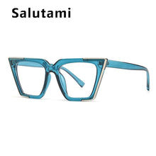 Load image into Gallery viewer, Vintage Anti-blue Light Cat Eye Glasses Frame For Women Square Metal Interlayer Square Computer Eyeglasses Female Shades