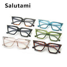 Load image into Gallery viewer, Vintage Anti-blue Light Cat Eye Glasses Frame For Women Square Metal Interlayer Square Computer Eyeglasses Female Shades