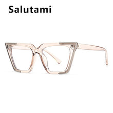 Load image into Gallery viewer, Vintage Anti-blue Light Cat Eye Glasses Frame For Women Square Metal Interlayer Square Computer Eyeglasses Female Shades