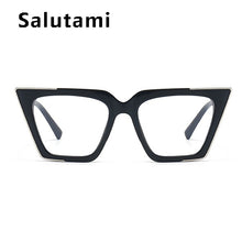 Load image into Gallery viewer, Vintage Anti-blue Light Cat Eye Glasses Frame For Women Square Metal Interlayer Square Computer Eyeglasses Female Shades