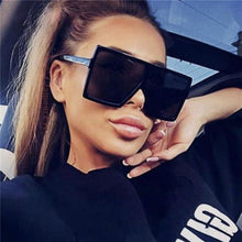 Load image into Gallery viewer, Vintage Big Square Sunglasses Women Goggles Mens Oversize Sun Glasses Female Famous Brand Black Eyewear Gafas de sol
