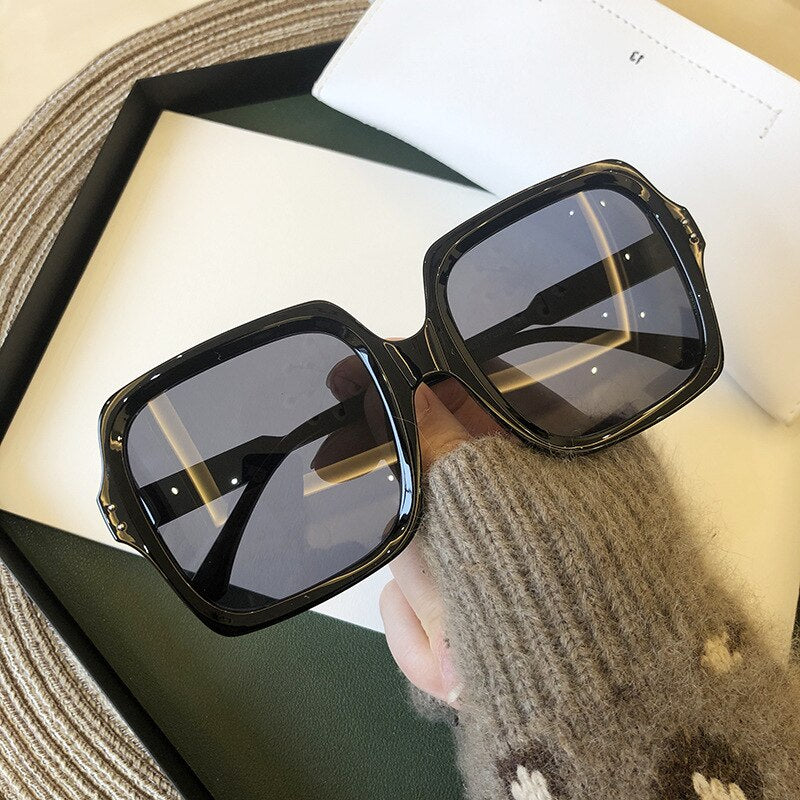 Big black square shades sales