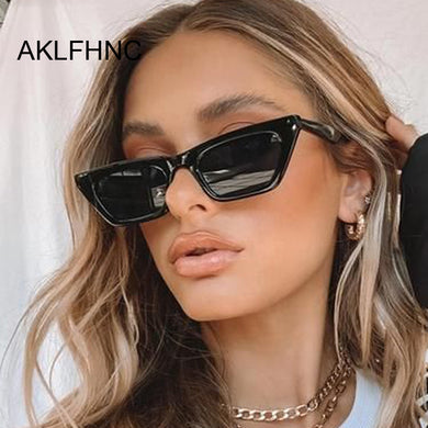 Vintage Black Cat Eye Sunglasses Women 2023 Small Square Sun Glasses for Female Brand Candy Colors Shades