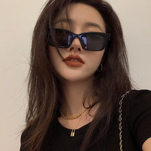 Load image into Gallery viewer, Vintage Black Square Sunglasses Famous Brand Small Rectangle Sun Glasses Jennie Style Hip Pop Eyeglasses Female Oculos De Sol