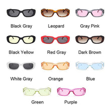 Carica l&#39;immagine nel visualizzatore di Gallery, Vintage Black Square Sunglasses Women Luxury Brand Small Rectangle Sun Glasses Female Gradient Clear Mirror Oculos De Sol