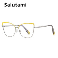 Load image into Gallery viewer, Vintage Cat Ete Anti-blue Light Eyeglasses For Women Unique Alloy Patchwork Pink Purple Computer Glasses Frame Female Shades