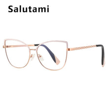 Load image into Gallery viewer, Vintage Cat Ete Anti-blue Light Eyeglasses For Women Unique Alloy Patchwork Pink Purple Computer Glasses Frame Female Shades
