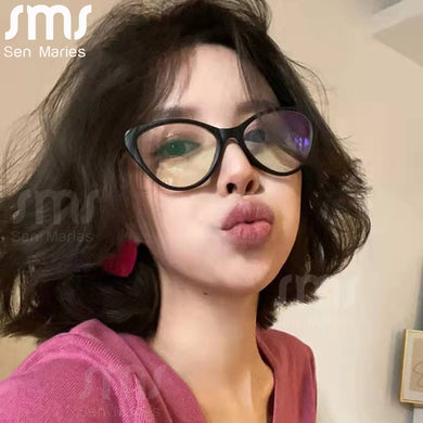 Vintage Cat Eye Anti Blue Eyeglasses Women Blue Ray Blocking Computer Frames Retro Optical Glasses Spectacle Eyewear
