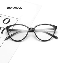 Load image into Gallery viewer, Vintage Cat Eye Anti Blue Light Glasses Frame Lens Myopia Optical Mirror Simple Metal Women Men Transparent Eyewear Frames