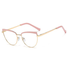 Load image into Gallery viewer, Vintage Cat Eye Anti-blue Light Metal Glasses Frames Men Women Optical Computer Glasses Clear Lens Eyeglasses UV400