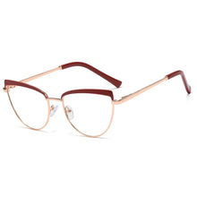 Load image into Gallery viewer, Vintage Cat Eye Anti-blue Light Metal Glasses Frames Men Women Optical Computer Glasses Clear Lens Eyeglasses UV400