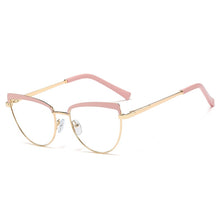 Load image into Gallery viewer, Vintage Cat Eye Anti-blue Light Metal Glasses Frames Men Women Optical Computer Glasses Clear Lens Eyeglasses UV400