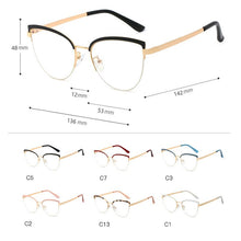 Load image into Gallery viewer, Vintage Cat Eye Anti-blue Light Metal Glasses Frames Optical Computer Glasses Women Spectacles Eyewear Eyeglasses