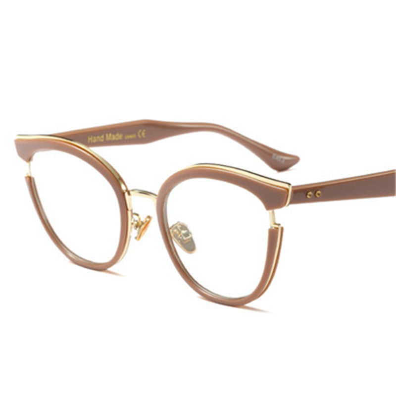 Vintage Cat Eye Glasses Frames For Women Optical Black EyeGlasses Metal Frame Prescription Eyewear Computer Glasses