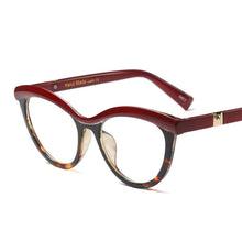 Load image into Gallery viewer, Vintage Cat Eye Glasses Frames Women  Brand Designer Square Optical EyeGlasses Eyewear Computer lentes mujer