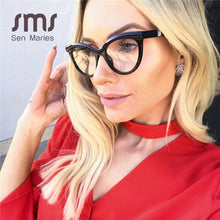 Load image into Gallery viewer, Vintage Cat Eye Glasses Frames Women  Brand Designer Square Optical EyeGlasses Eyewear Computer lentes mujer