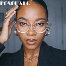Load image into Gallery viewer, Vintage Cat Eye Optical Frames Women Clear Lens Eyeglasses Anti Blue Light Blocking Glasses Computer Glasses Shades Spectacle