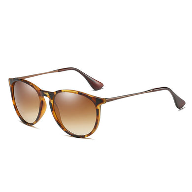 Vintage Cat Eye Polarized Sunglasses Women 2023 Tortoise Brown Retro Round Mirrored Lens gafas de sol mujer 4171