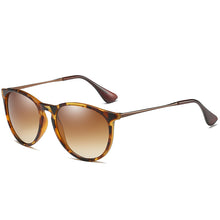 Load image into Gallery viewer, Vintage Cat Eye Polarized Sunglasses Women 2023 Tortoise Brown Retro Round Mirrored Lens gafas de sol mujer 4171