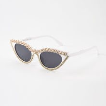 Load image into Gallery viewer, Vintage Cat Eye Rhinestones Sunglasses Women 2023  Small Frames Diamond Sun Glasses Unique Shades Oculos De Sol Feminino