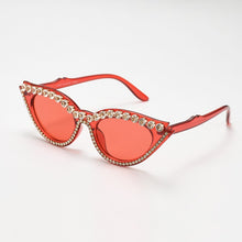 Load image into Gallery viewer, Vintage Cat Eye Rhinestones Sunglasses Women 2023  Small Frames Diamond Sun Glasses Unique Shades Oculos De Sol Feminino