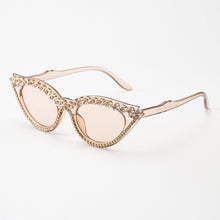 Load image into Gallery viewer, Vintage Cat Eye Rhinestones Sunglasses Women 2023  Small Frames Diamond Sun Glasses Unique Shades Oculos De Sol Feminino